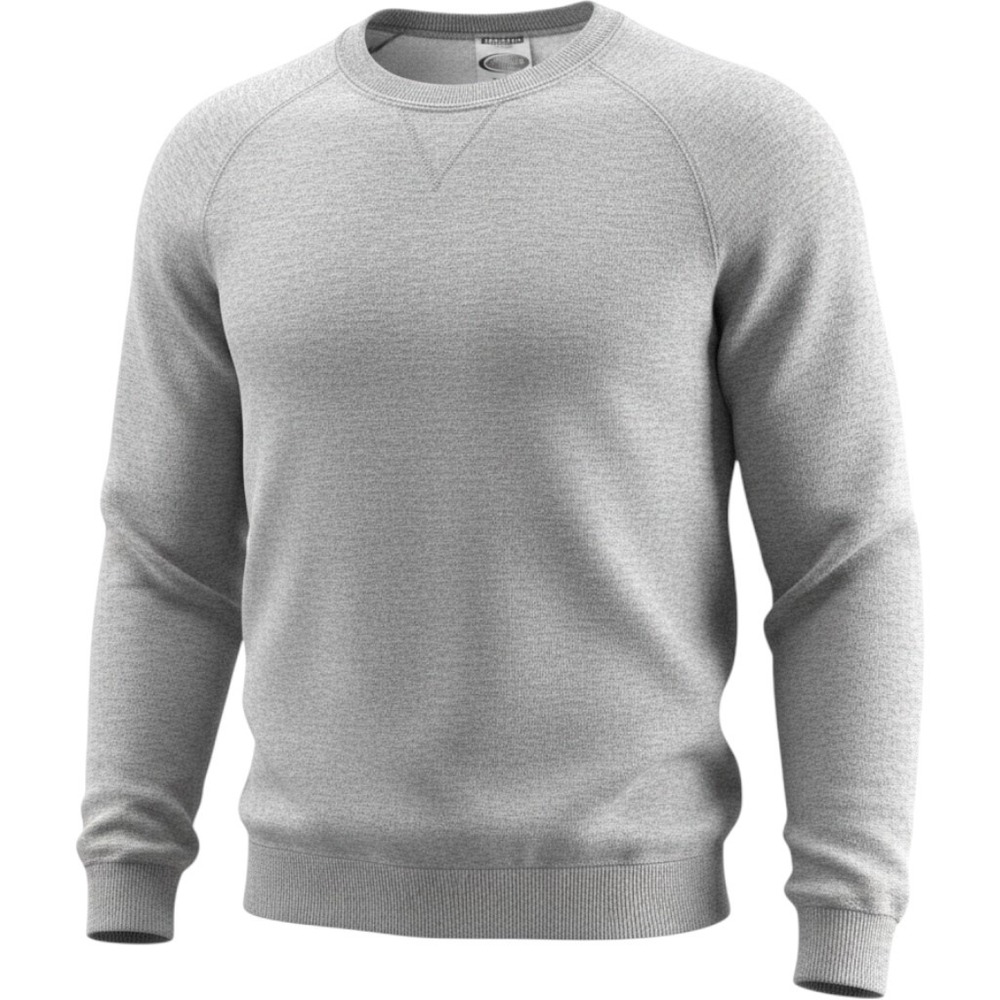 Jerzees Sweatshirt Mens XL Grey Premium Fit Crew Neck Heathered Basic Sportswear